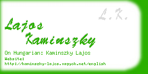 lajos kaminszky business card